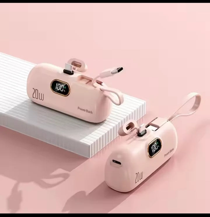 🔋 Mini Power Bank 5000mAh – Charge Rapide et Portable