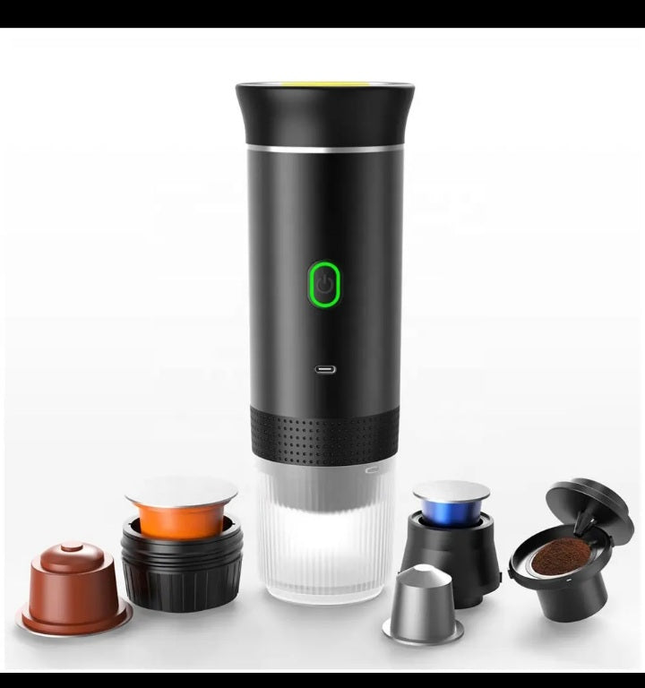 ☕ Mini Machine à Café Portable 3-en-1 Nespresso – Rechargeable & Puissante