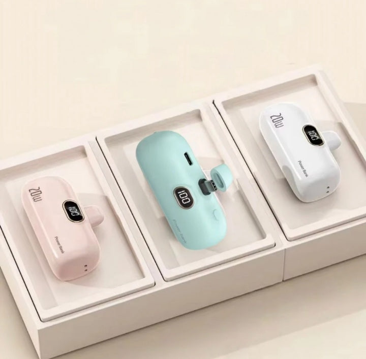 🔋 Mini Power Bank 5000mAh – Charge Rapide et Portable