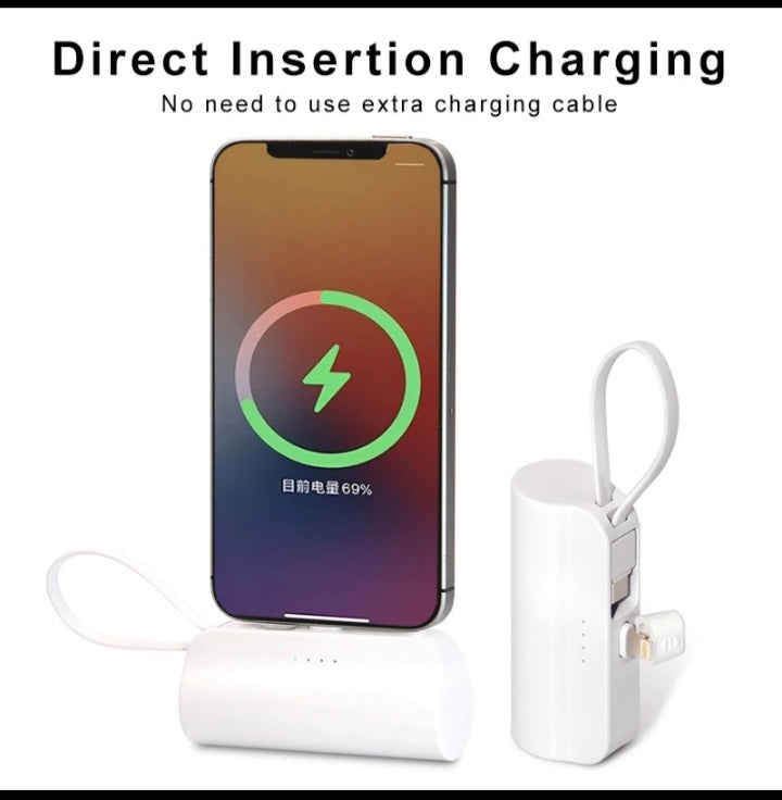 🔋 Mini Power Bank 5000mAh – Charge Rapide et Portable