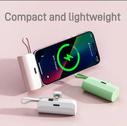 🔋 Mini Power Bank 5000mAh – Charge Rapide et Portable