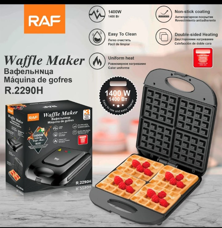 Gaufrier Haute Qualité 4 Tranches – Revêtement Antiadhésif & Chauffage Uniforme