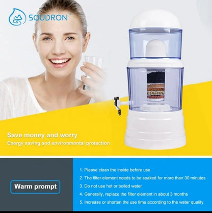 💧 Distributeur d’Eau Tout-en-Un – Filtration Avancée Double Ultrafiltration & Charbon Actif (16L)