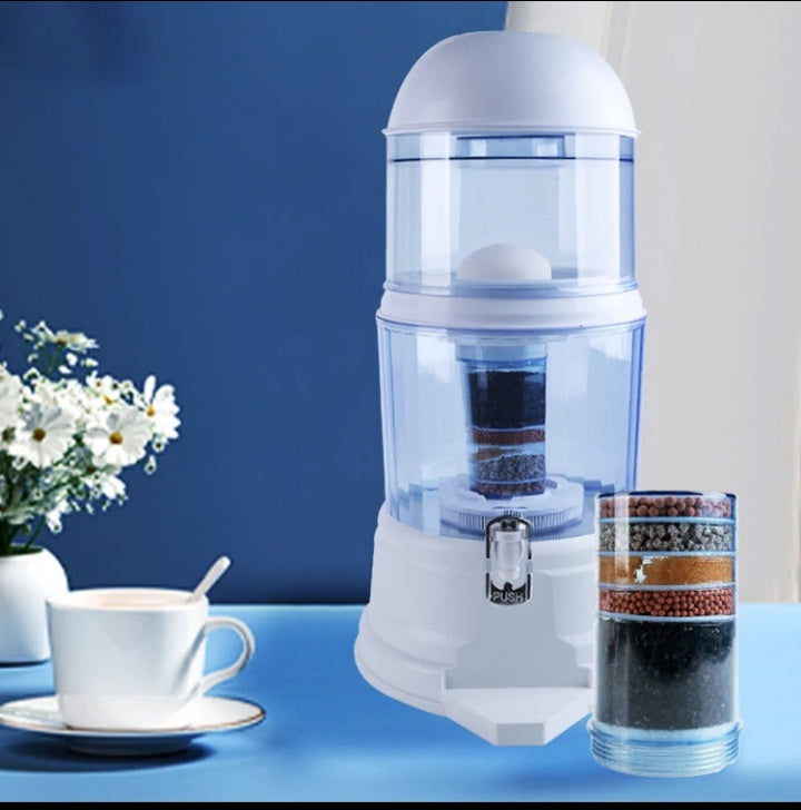 💧 Distributeur d’Eau Tout-en-Un – Filtration Avancée Double Ultrafiltration & Charbon Actif (16L)