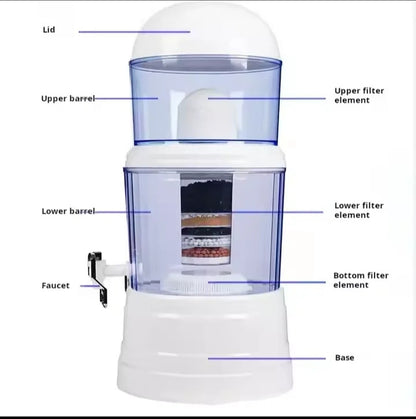 💧 Distributeur d’Eau Tout-en-Un – Filtration Avancée Double Ultrafiltration & Charbon Actif (16L)