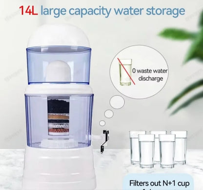💧 Distributeur d’Eau Tout-en-Un – Filtration Avancée Double Ultrafiltration & Charbon Actif (16L)