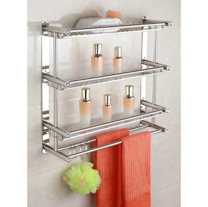 Porte-Serviettes Mural 3 Couches en Acier Inoxydable