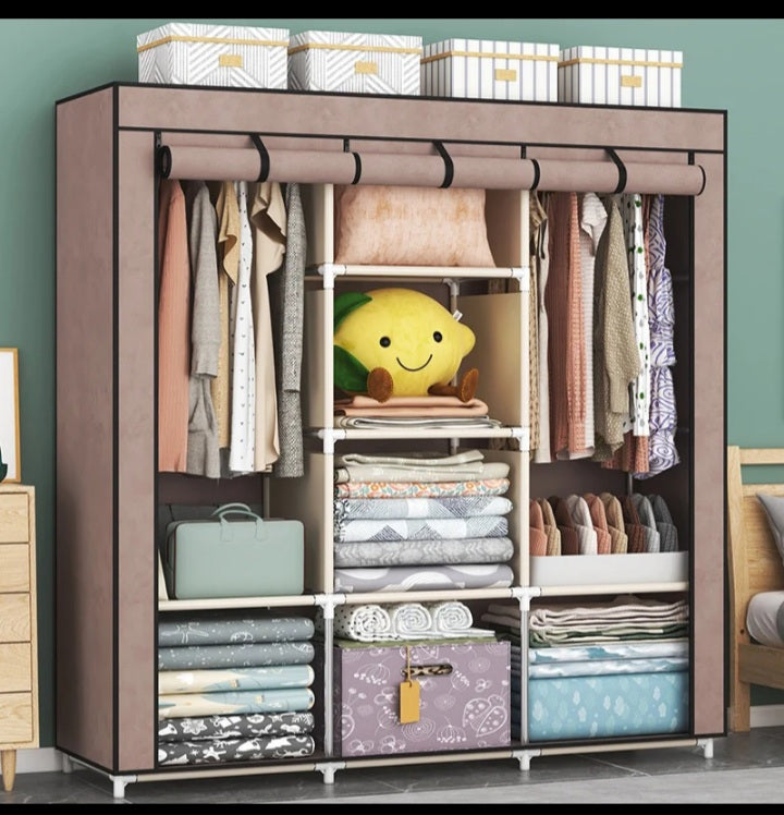 Armoire en Tissu 3 partie – Design Moderne et Fonctionnel