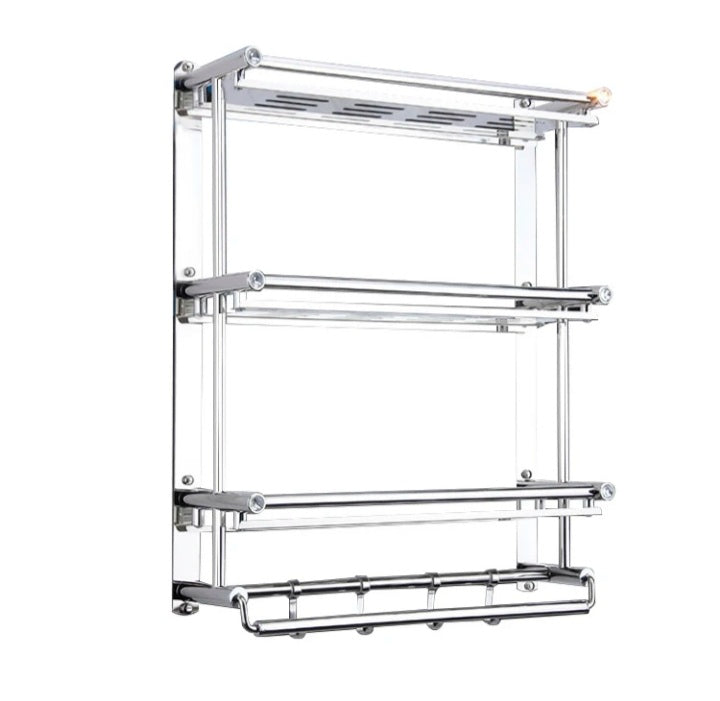 Porte-Serviettes Mural 3 Couches en Acier Inoxydable