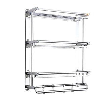 Porte-Serviettes Mural 3 Couches en Acier Inoxydable