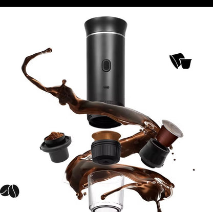 ☕ Mini Machine à Café Portable 3-en-1 Nespresso – Rechargeable & Puissante